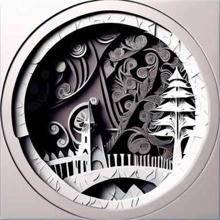 Midjourney Papercut