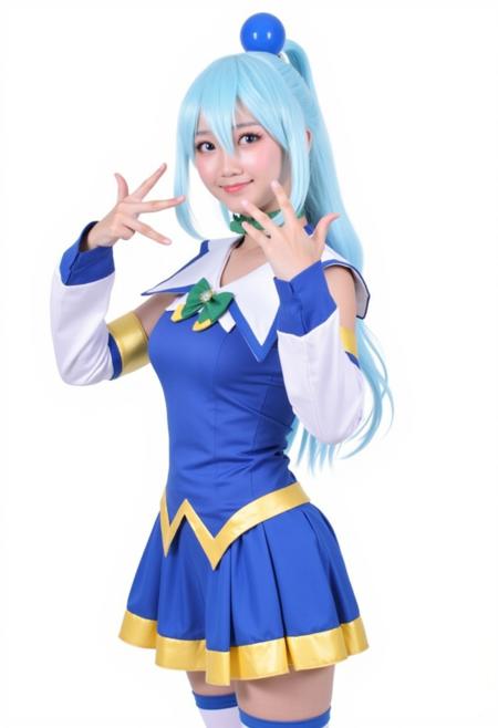 Aqua FLUX LoRA | Kono Subarashii Sekai ni Shukufuku o!版本AquaCosplayV1 (ID: 729365)