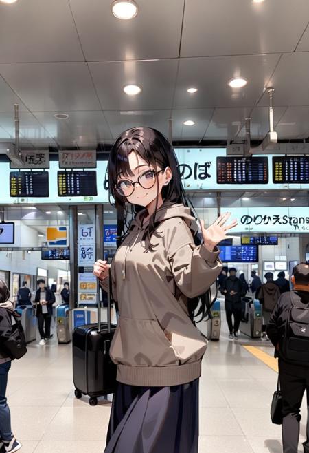新大阪駅 新幹線のりば(のりかえ口)Shinkansen Tracks (shin-osaka station transfer gate) SDXL版本SDXL_V1 (ID: 485344)