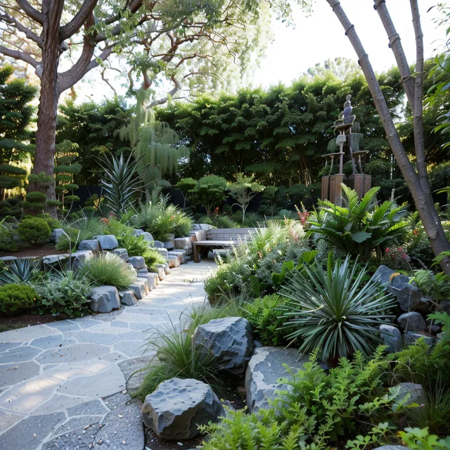 The back garden of the villa