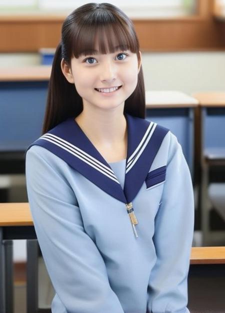 日本の冬用学校制服/Japanese winter school uniforms.