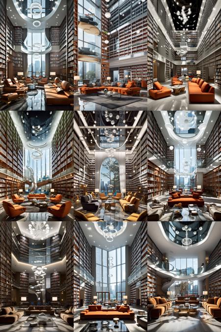 XSArchi_125图书馆+书房（家装）Library + Study (Home decoration)