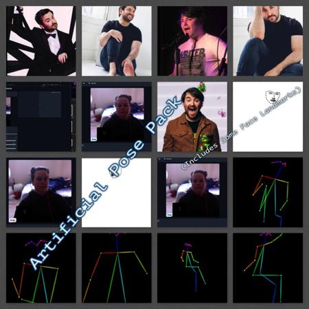 Artificial Pose Pack + Face Landmarks