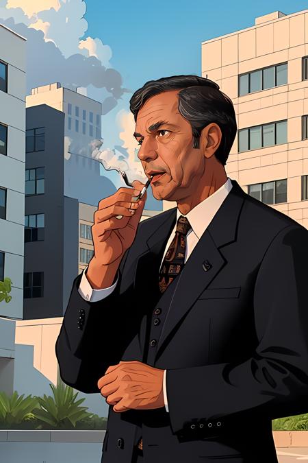 Cigarette Smoking Man Character LoRA SD