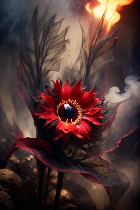 Red eye flower
