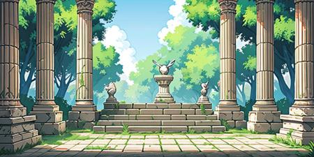 HEZI flat board pixel game scene