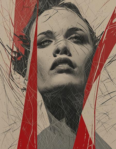 Modern abstracted portrait art (Style) [Pony XL]