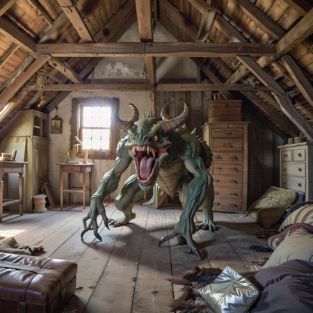 In the attic