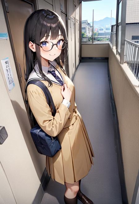 マンションの廊下 / apartment hallway SDXL