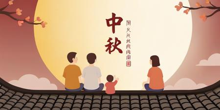 中秋海报模型