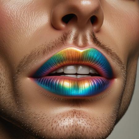 Iridescent Rainbow Lips