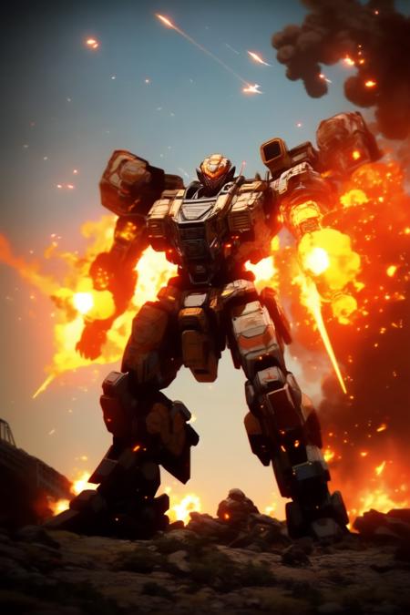 Super robot diffusion(Gundam, EVA, ARMORED CORE, BATTLE TECH like mecha lora)