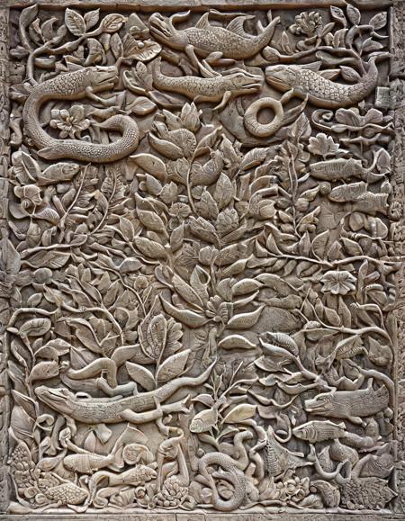 Cambodia Angkor Bas Relief