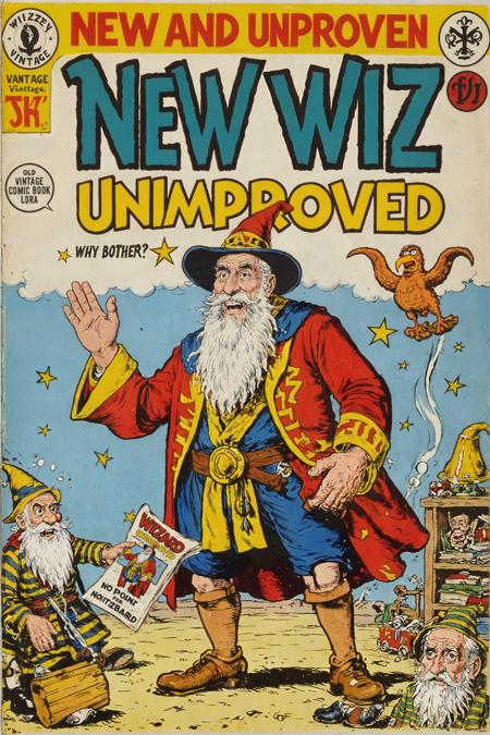 The Wizard's Vintage Comic Book Cover版本Underground Comics SDXL (ID: 302504)