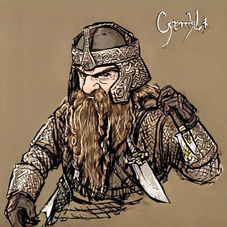 Gimli dwarf Lord of The Rings the Chad版本V1 (ID: 786034)