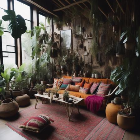 Boho style interior design