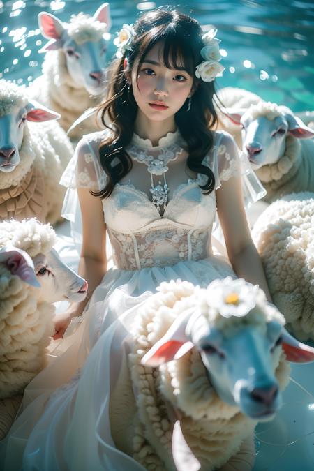 Girl and Sheep