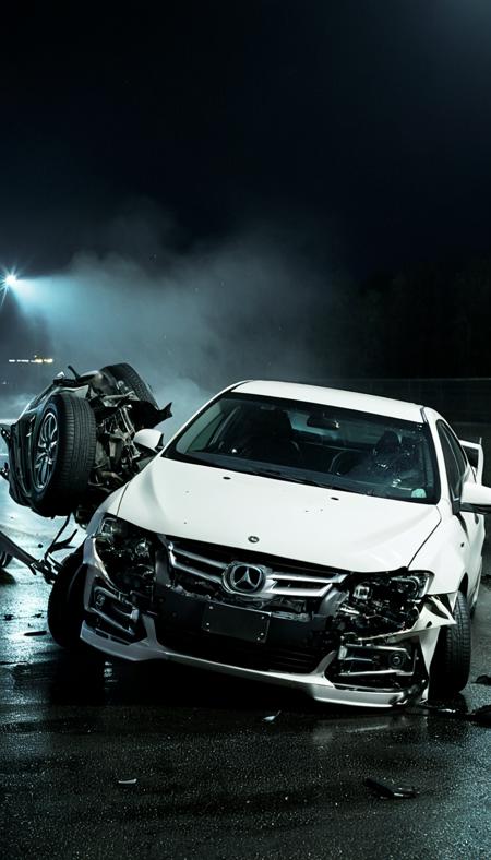 Car crash SDXL