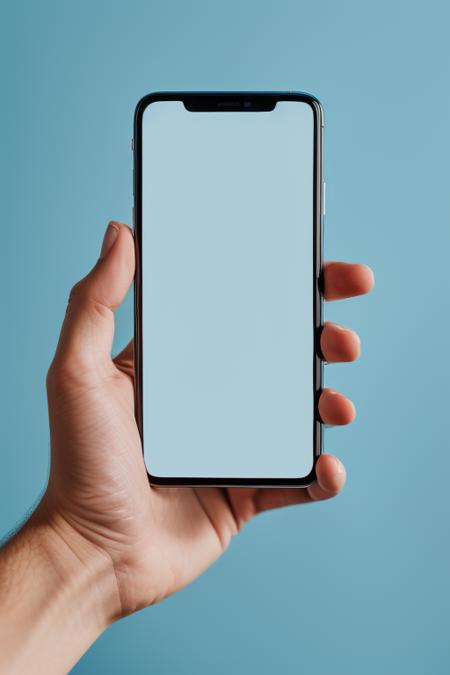 【Phone prototype Lora】 holding a phone  realistically photographed picture