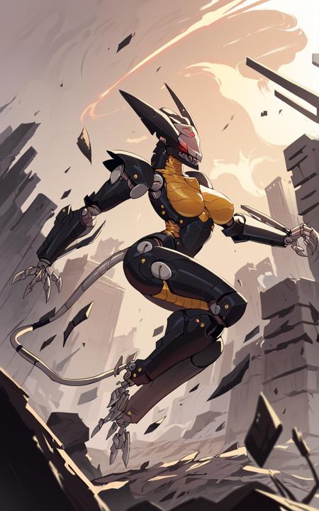 Blade Wolf (Feral/Anthro) - Metal Gear Rising [PonyXL]
