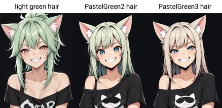 Pastel Hairs版本PastelGreen3 (ID: 1242731)