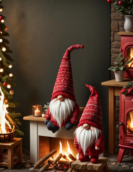 Festive Gnome with Covered Face - Tomte - Nisse