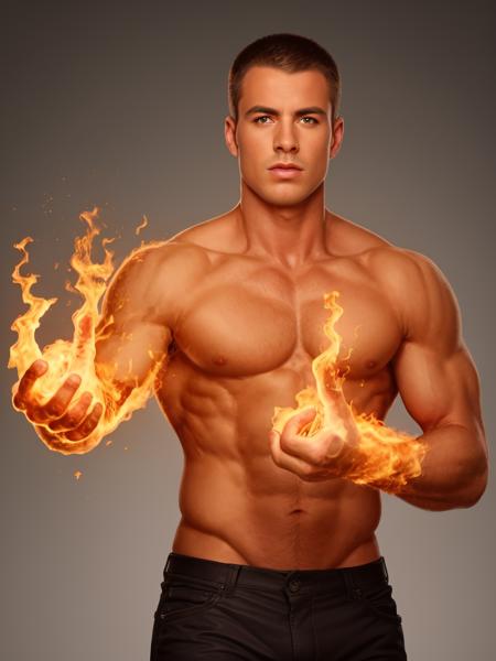 Fire Elemental (Male)〘Style LoRA〙