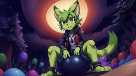 Sitting on a Balloon SD1.5 LRev7