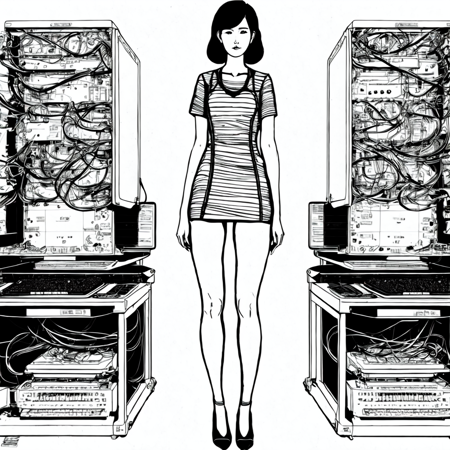 djz Lineart Girl