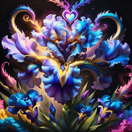 IrisHeavenlyBlue-3heartschasingtheDragon