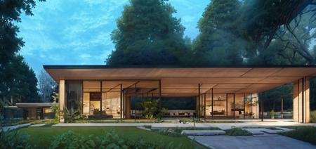 Landscape architecture Design 会客厅式景观建筑(Landscape-Oriented Rendering Algorithm)