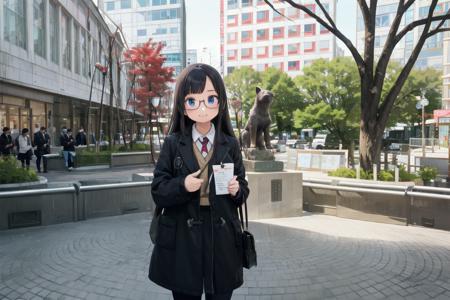 ハチ公前（渋谷） Bronze statue of Hachiko in front of Shibuya Station, TOKYO SD15