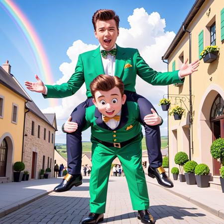 Ride a St. Patrick's Day Leprechaun Costume [SDXL]