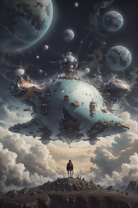 巨大飞空艇  Giant airship