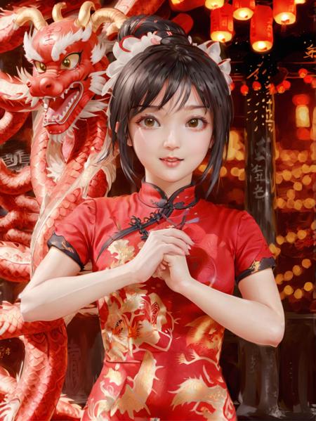 【XL】拜年动作 XL Lora丨Bainian Pose XL Lora