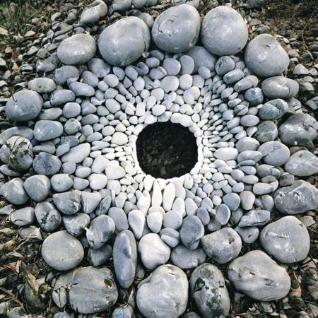 Andy Goldsworthy style nature art - portals, circles, spheres and spirals for SDXL