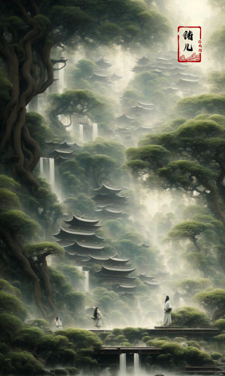 绪儿-【古风松】【 Gufeng pine 】 theme scenery