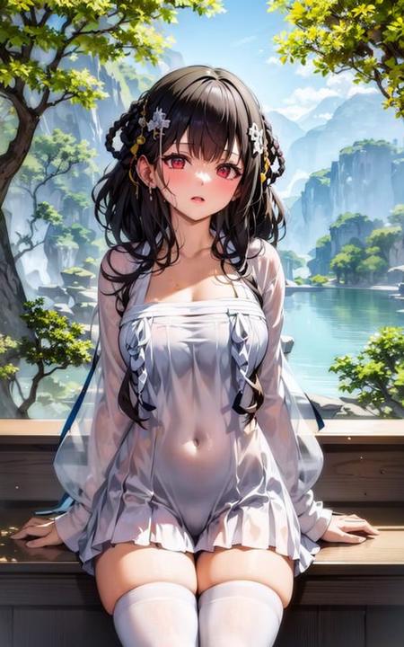 Yat-Sen (Azur Lane) Paragon of Celestial Grace 逸仙 膏发凝脂 襦裙版本yetsanRuskirt-000008 (ID: 8741)