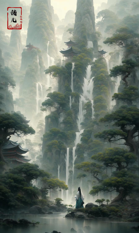 绪儿-【古风松】【 Gufeng pine 】 theme scenery