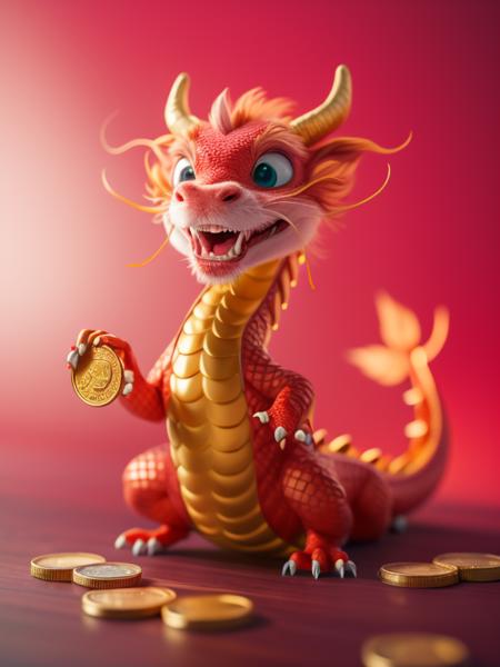 【Lunar New Year】Chinese dragon IP 3D cute IP design版本v1.0 (ID: 334233)
