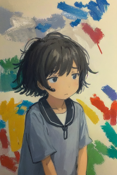 Crayon/Rough/Colored Pencil Drawing Art Style SD 1.5