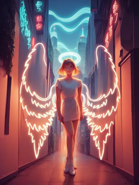 Neon Light Wings