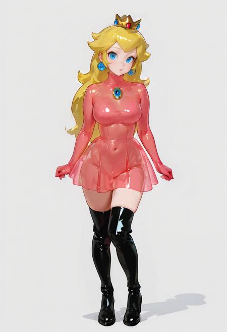 Clear Pink Long Sleeve Latex Dress版本illust (ID: 1166118)