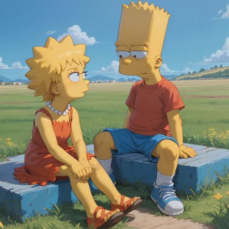 Bart and Lisa Simpson together (The Simpsons)版本V1 (ID: 983600)