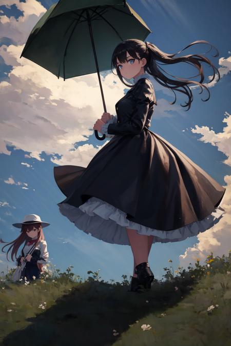 Woman with a Parasol (fine art parody)