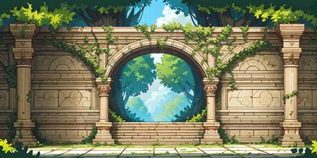 HEZI flat board pixel game scene