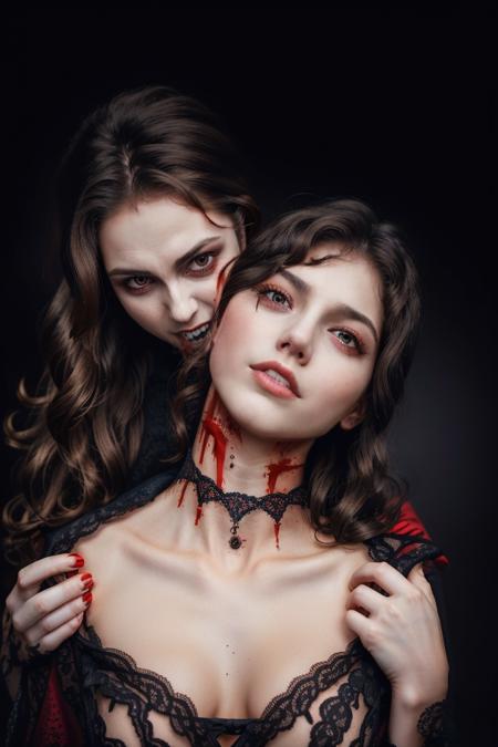 Vampire bite concept