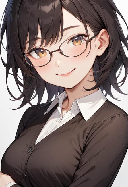 oval metal frame glasses2 SDXL
