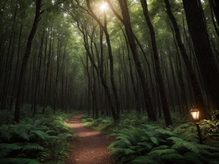 Forest and Sea realisty background