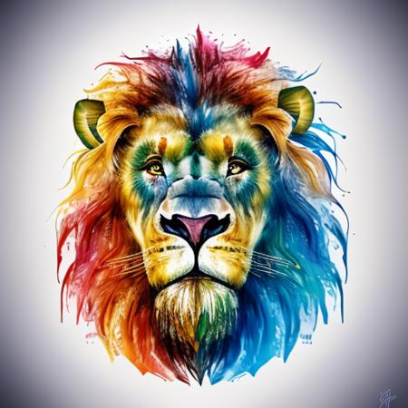 Acrylic, Multi-Colored Style Art (6)